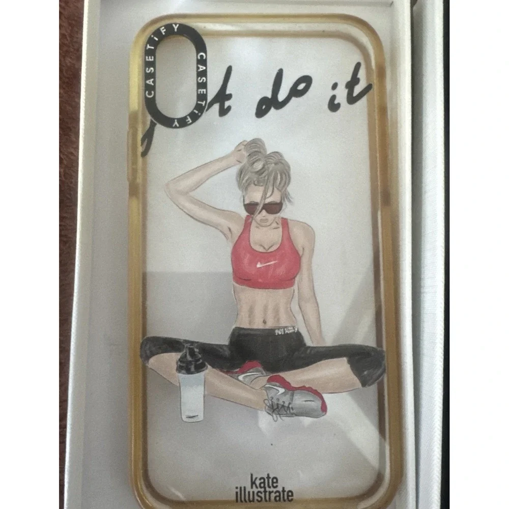 Gently used iphone XR By CASETIFY Just Do It Impact Case Glossy Frost